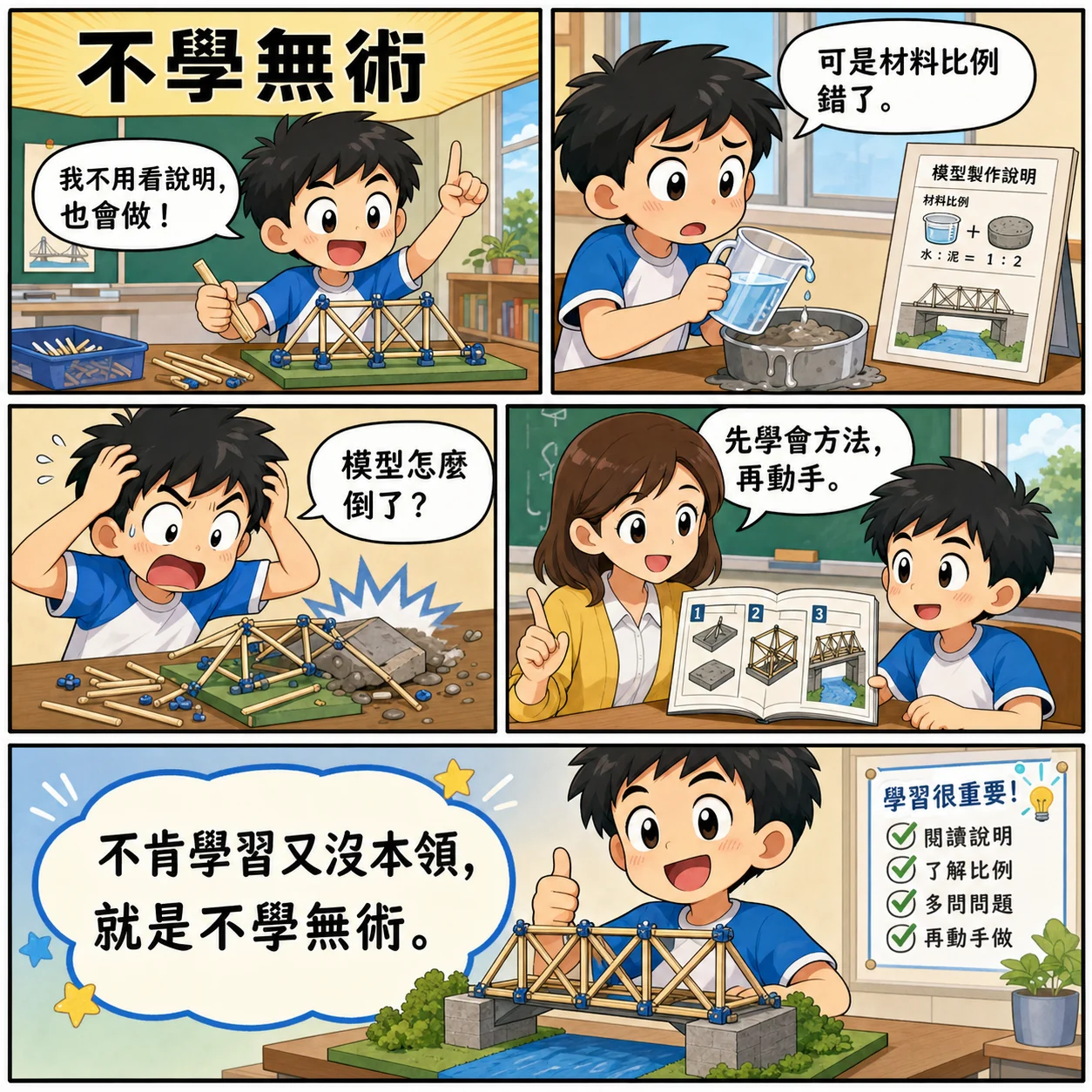 不學無術的 AI 生成成語漫畫