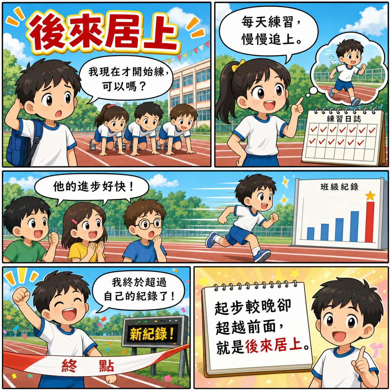 後來居上的 AI 生成成語漫畫