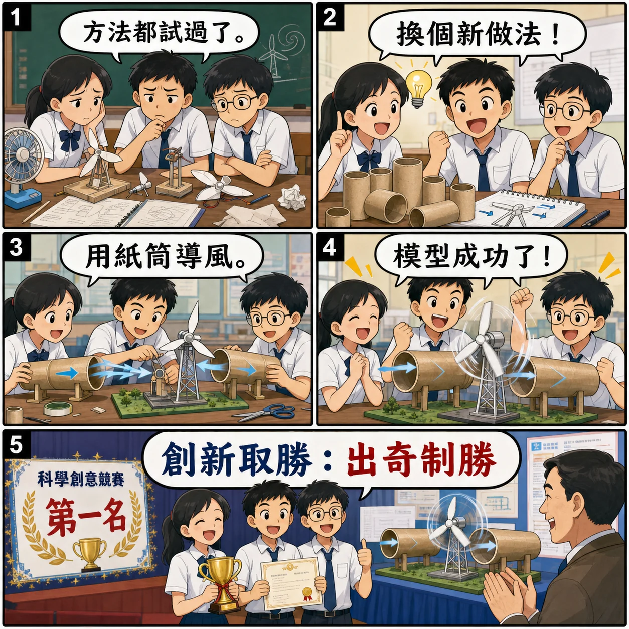 出奇制勝的 AI 生成成語漫畫