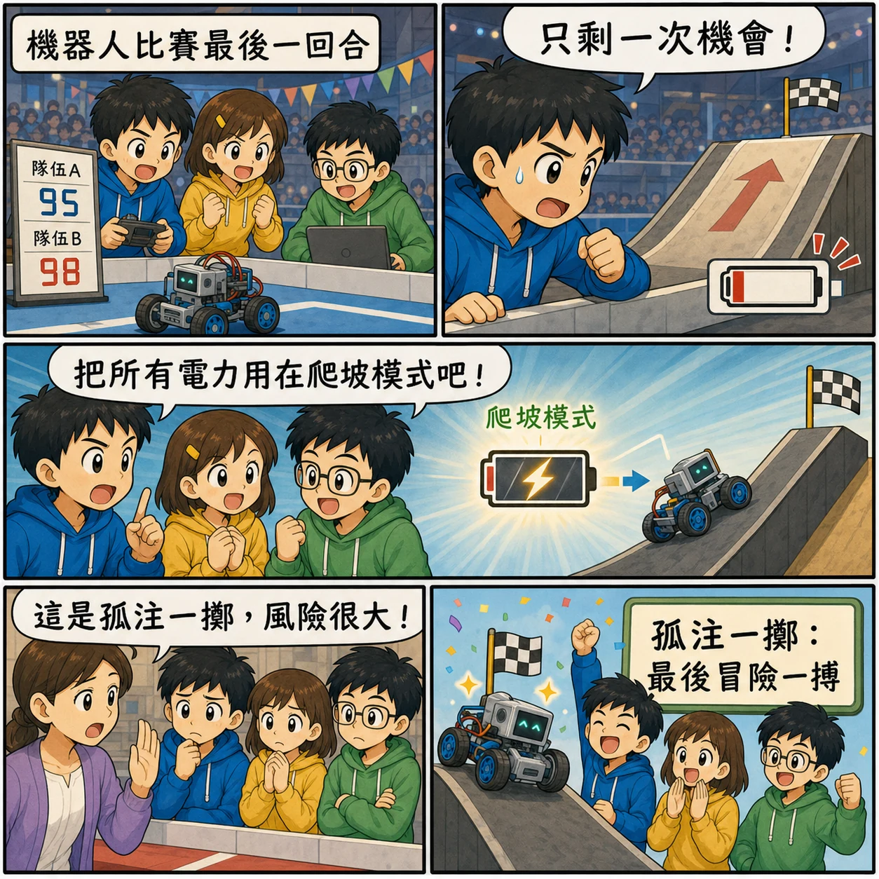 孤注一擲的 AI 生成成語漫畫