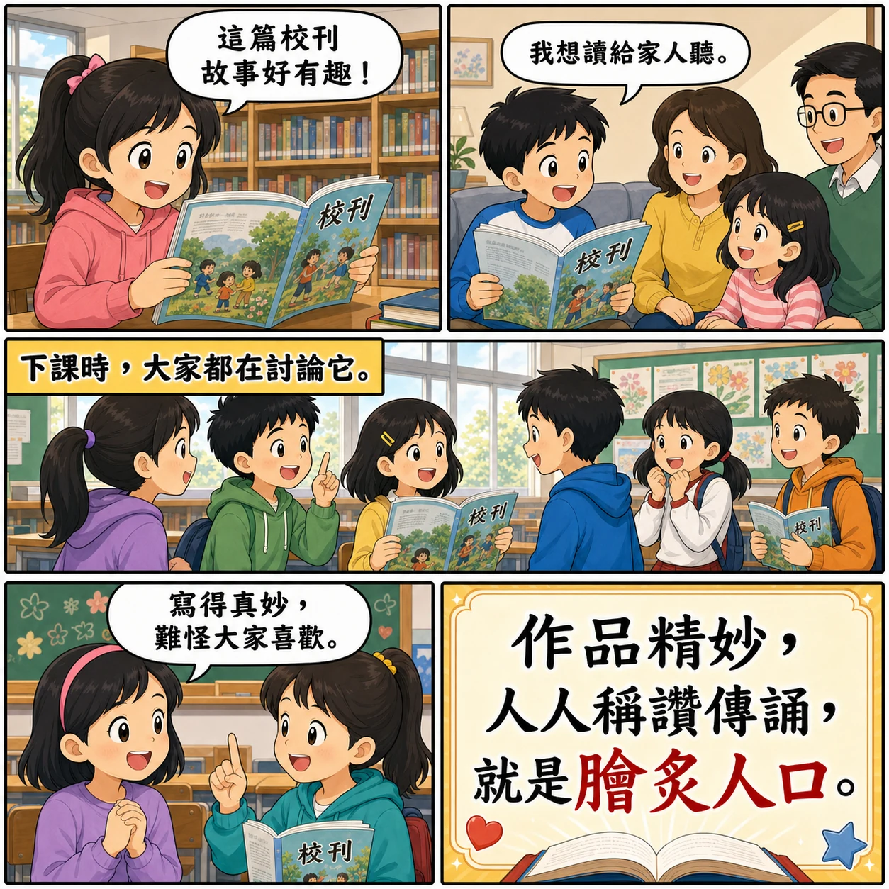 膾炙人口的 AI 生成成語漫畫