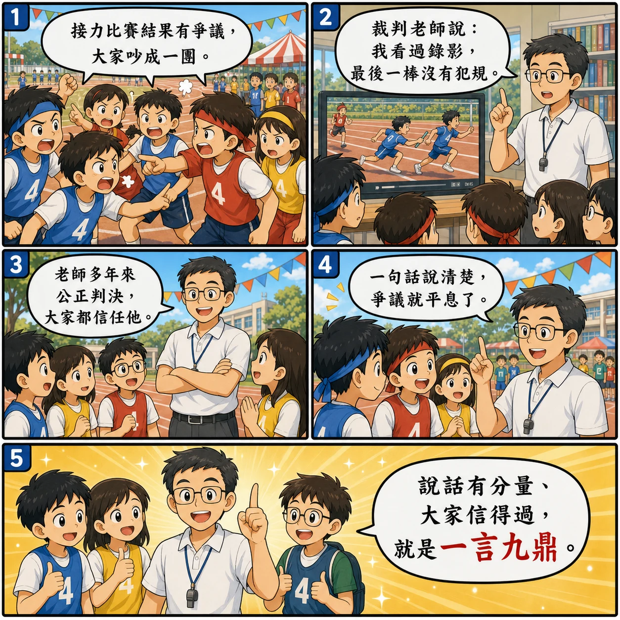 一言九鼎的 AI 生成成語漫畫