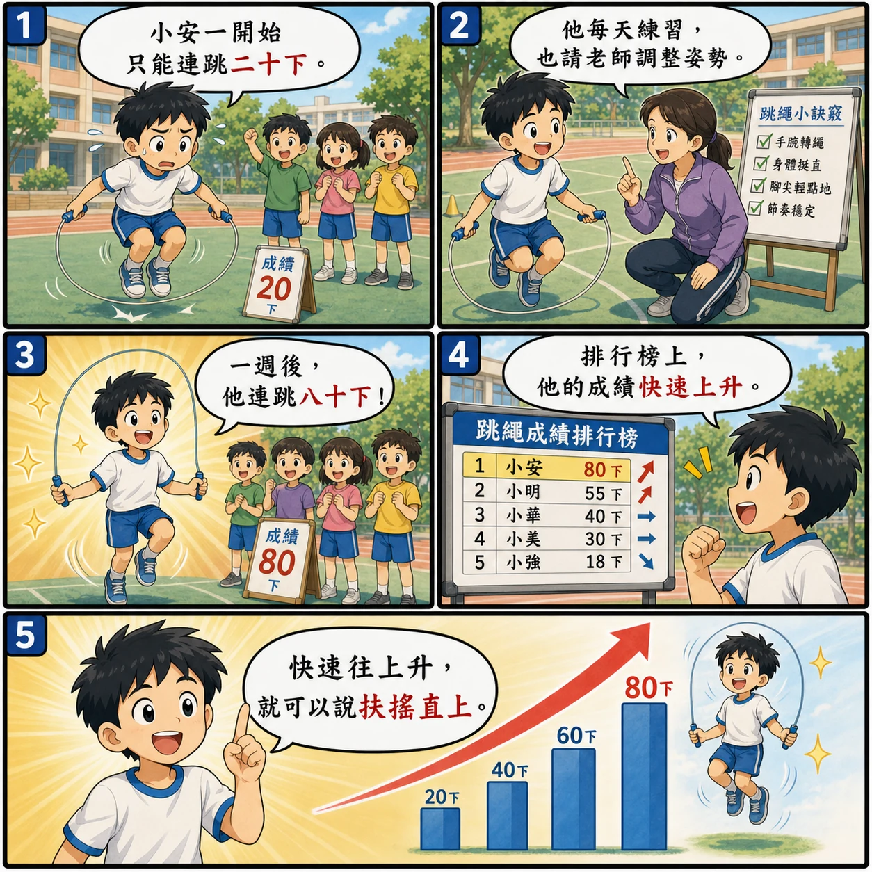 扶搖直上的 AI 生成成語漫畫