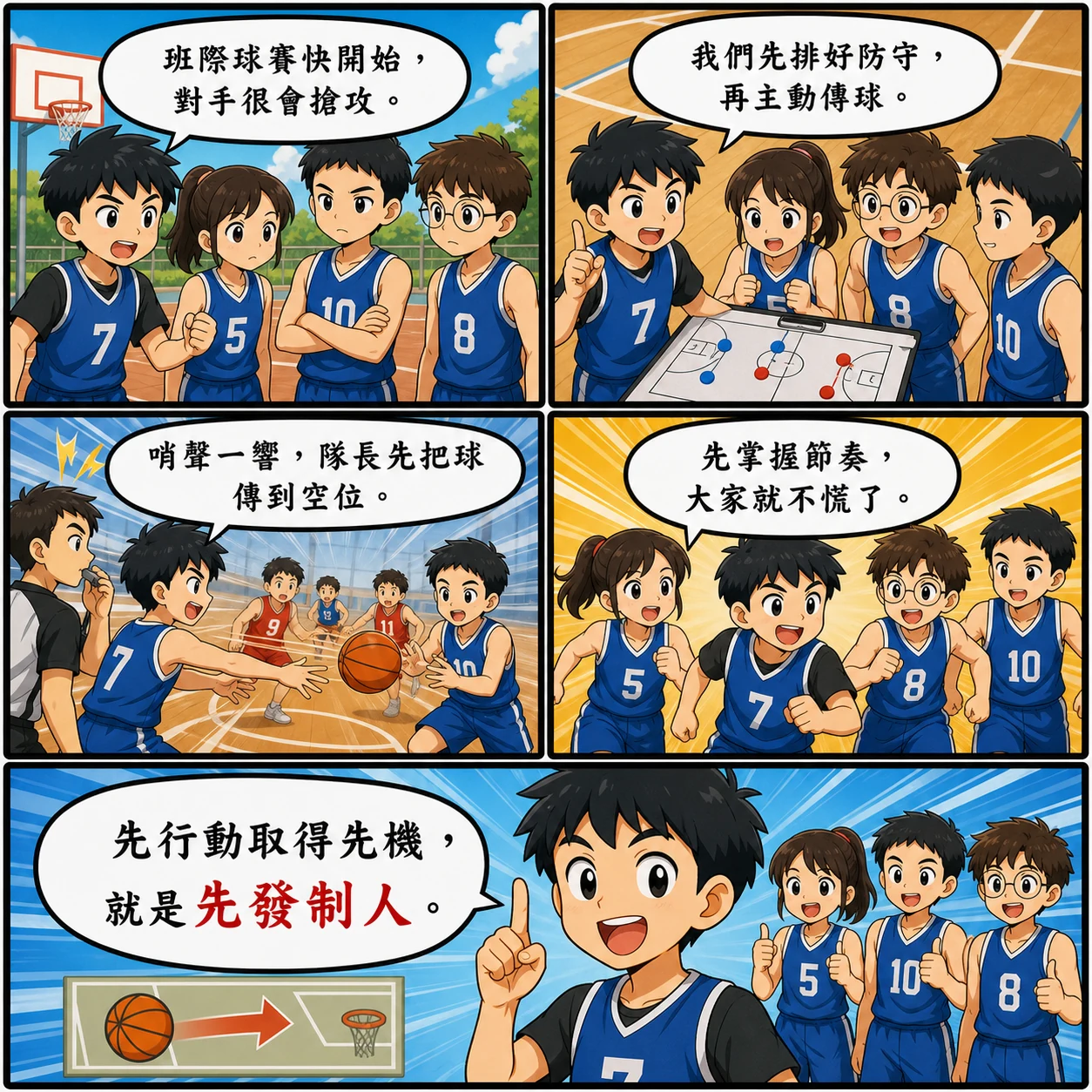 先發制人的 AI 生成成語漫畫