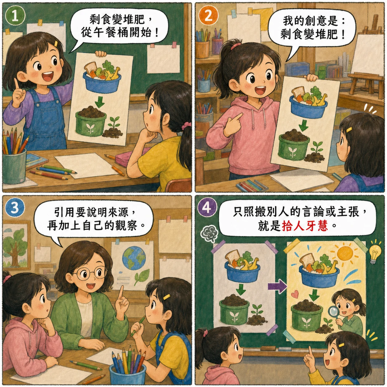 拾人牙慧的 AI 生成成語漫畫