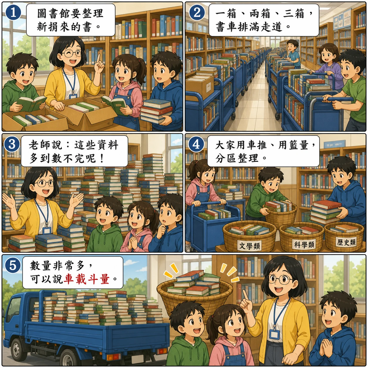 車載斗量的 AI 生成成語漫畫