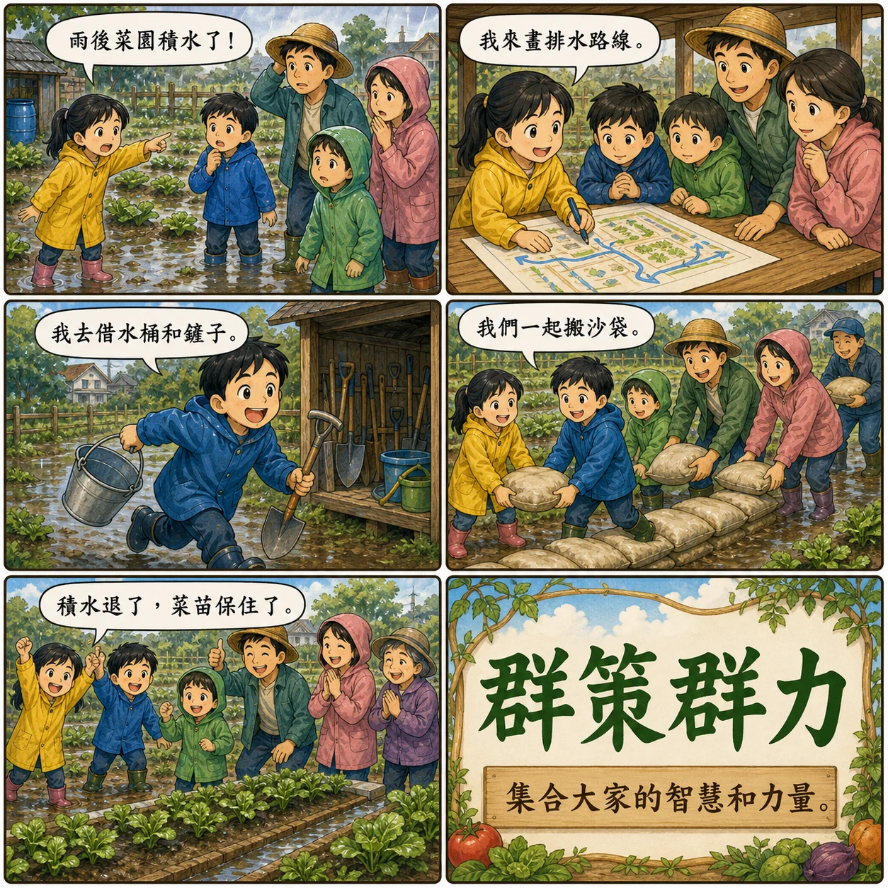 群策群力的 AI 生成成語漫畫