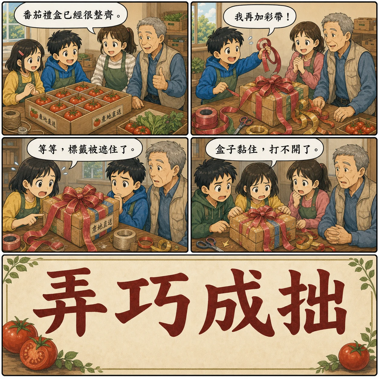 弄巧成拙的 AI 生成成語漫畫
