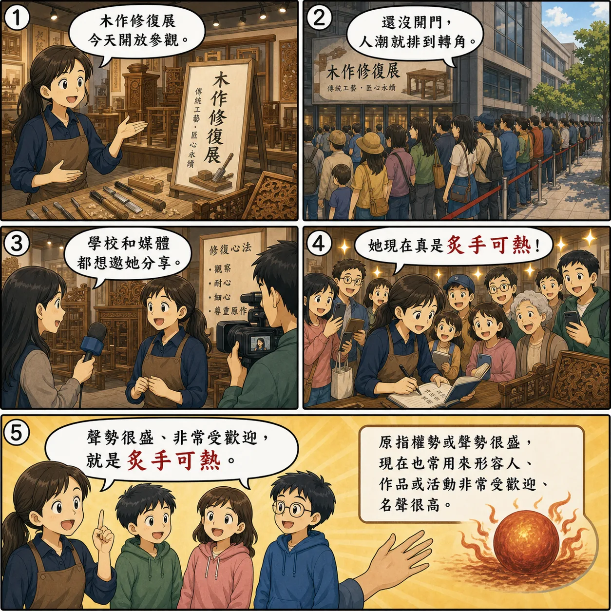 炙手可熱的 AI 生成成語漫畫