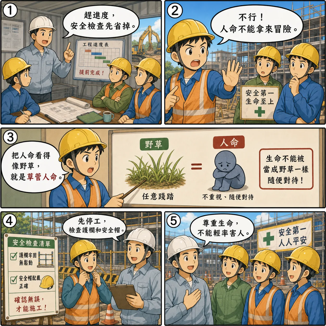 草菅人命的 AI 生成成語漫畫