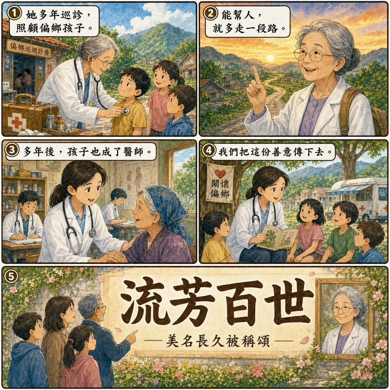 流芳百世的 AI 生成成語漫畫
