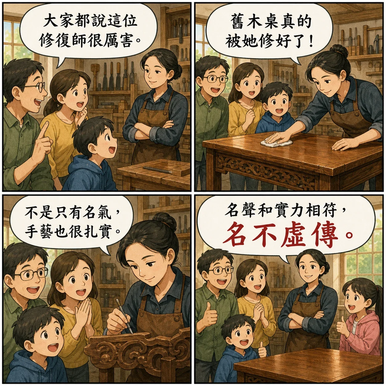 名不虛傳的 AI 生成成語漫畫