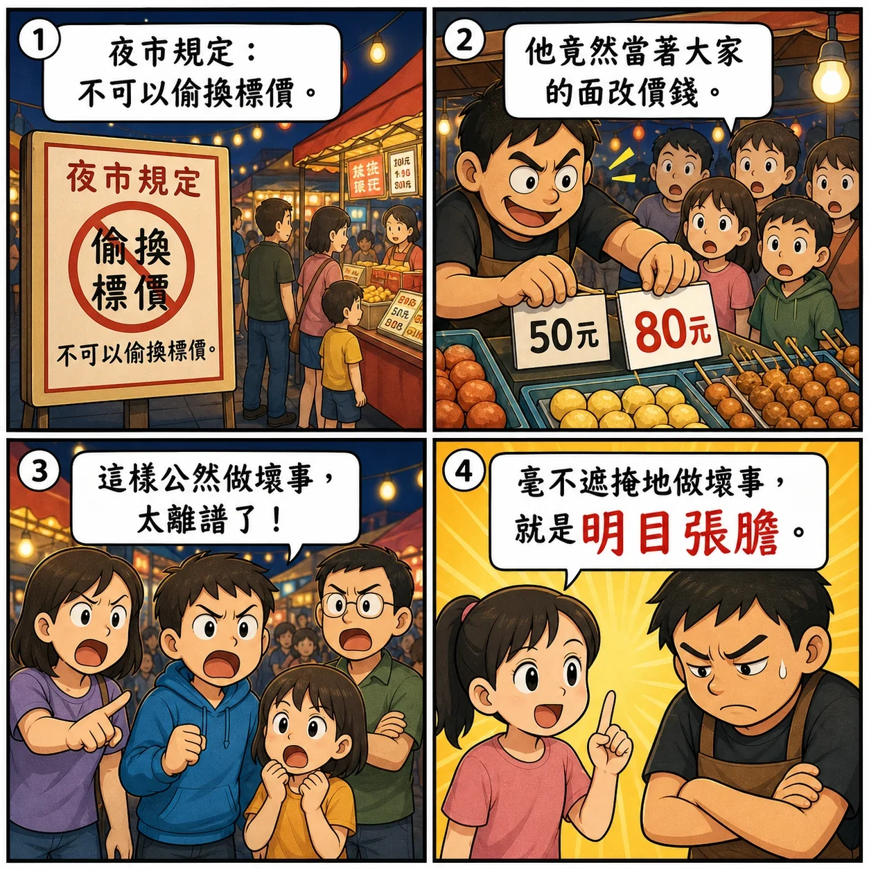明目張膽的 AI 生成成語漫畫