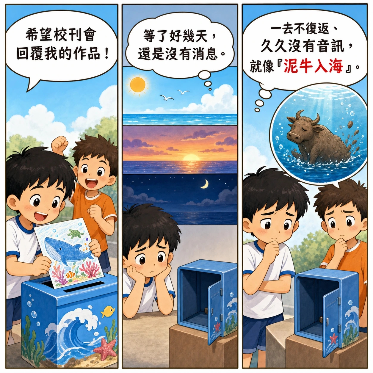 泥牛入海的 AI 生成成語漫畫