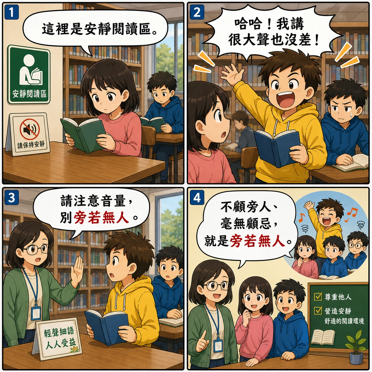 旁若無人的 AI 生成成語漫畫