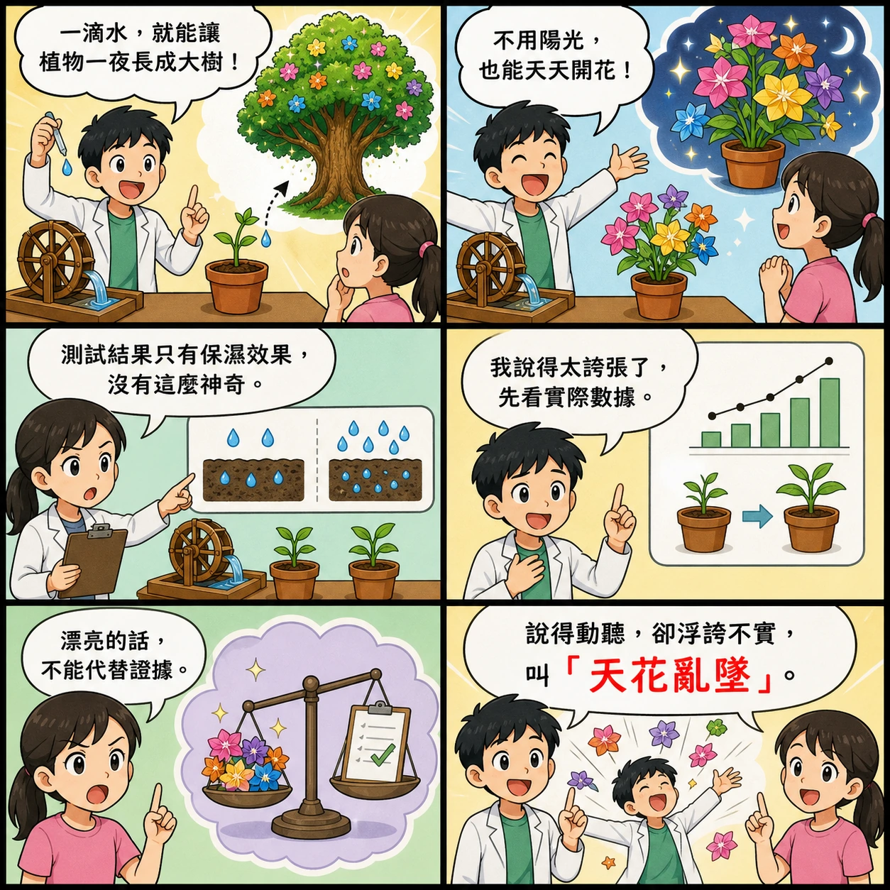 天花亂墜的 AI 生成成語漫畫