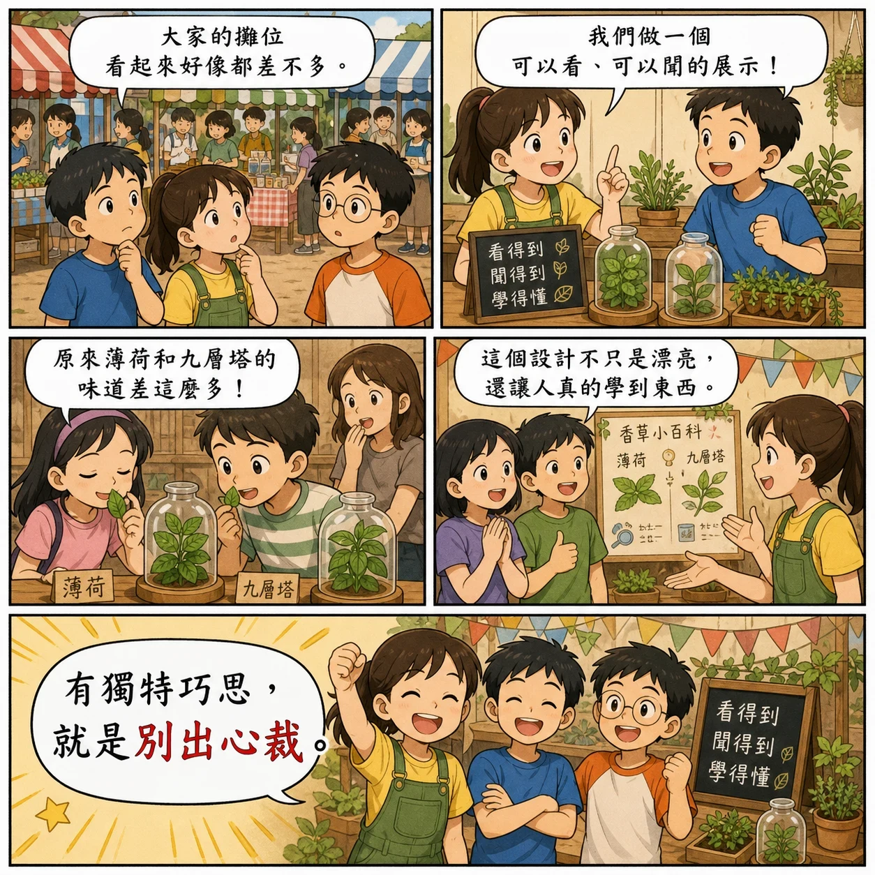 別出心裁的 AI 生成成語漫畫