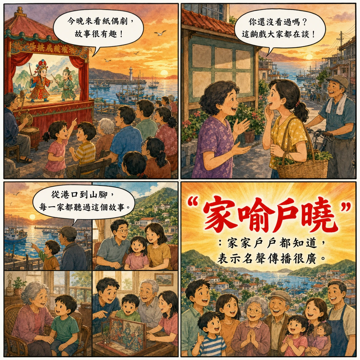 家喻戶曉的 AI 生成成語漫畫