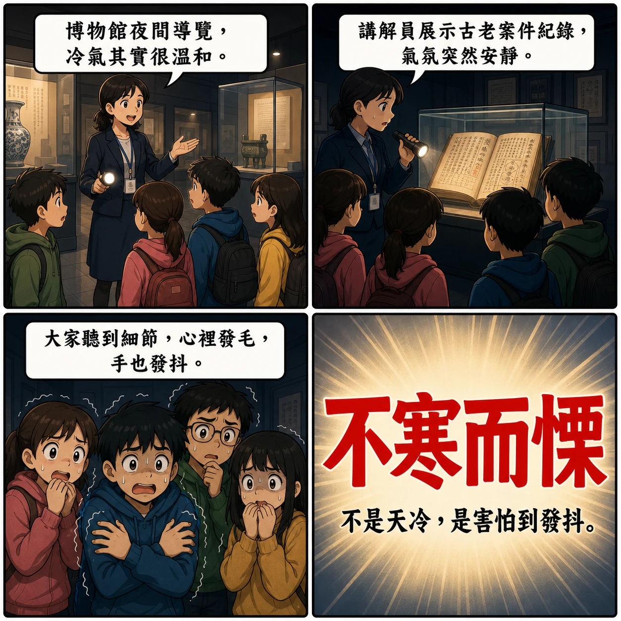 不寒而慄的 AI 生成成語漫畫