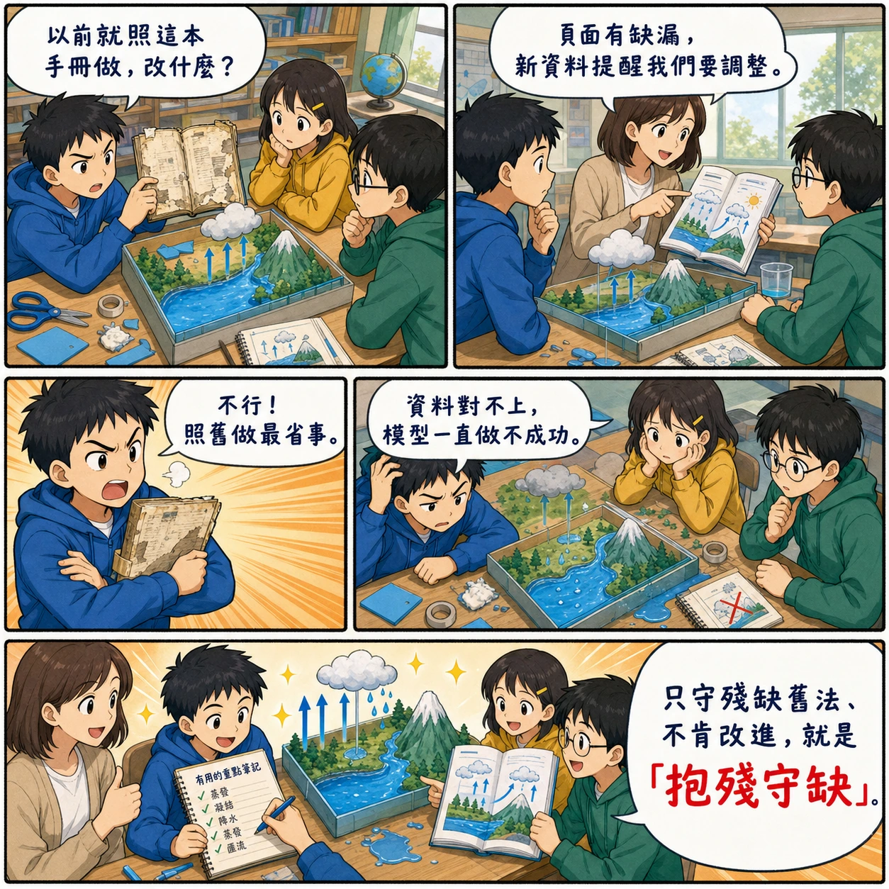 抱殘守缺的 AI 生成成語漫畫
