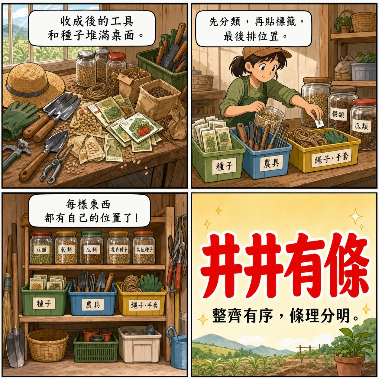 井井有條的 AI 生成成語漫畫