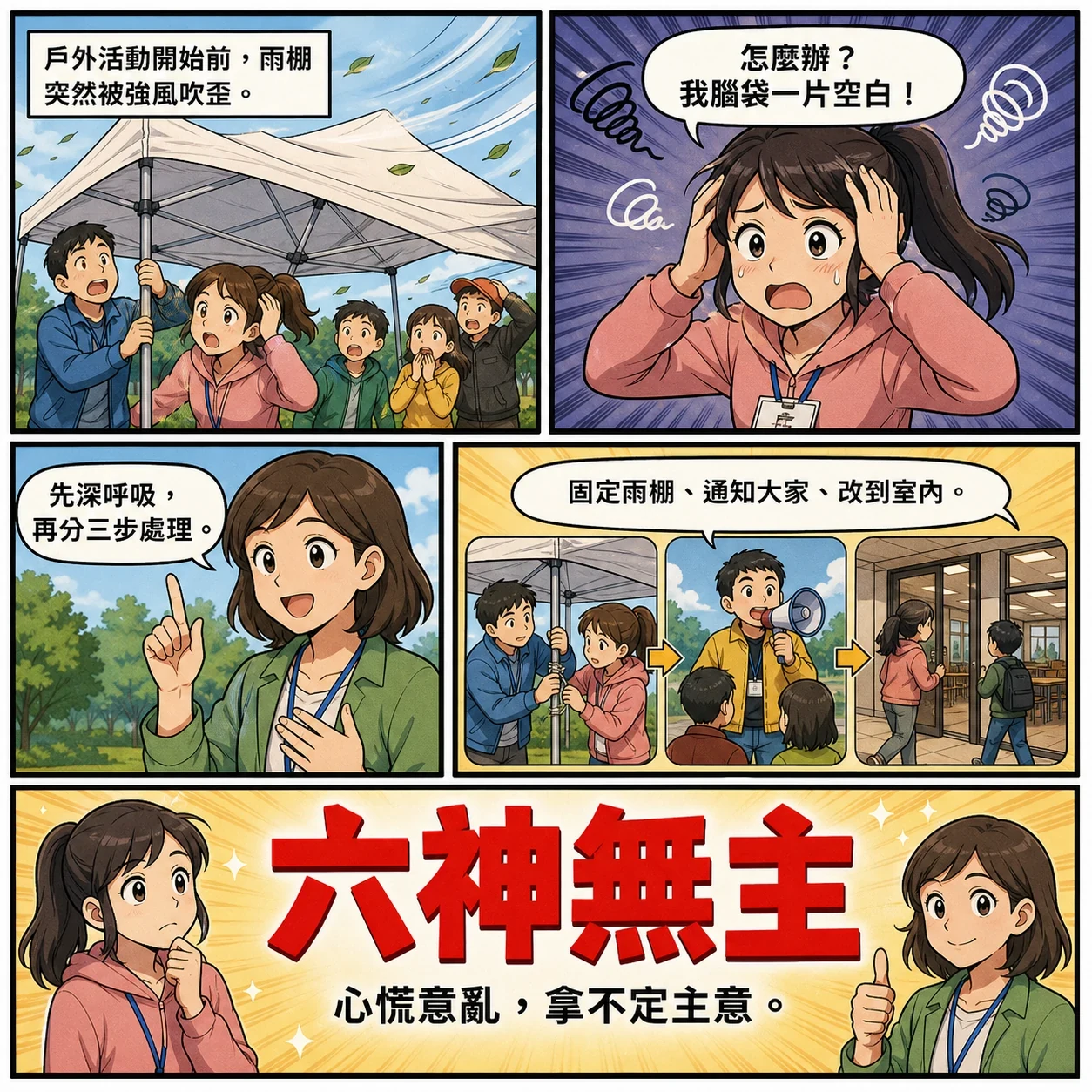 六神無主的 AI 生成成語漫畫