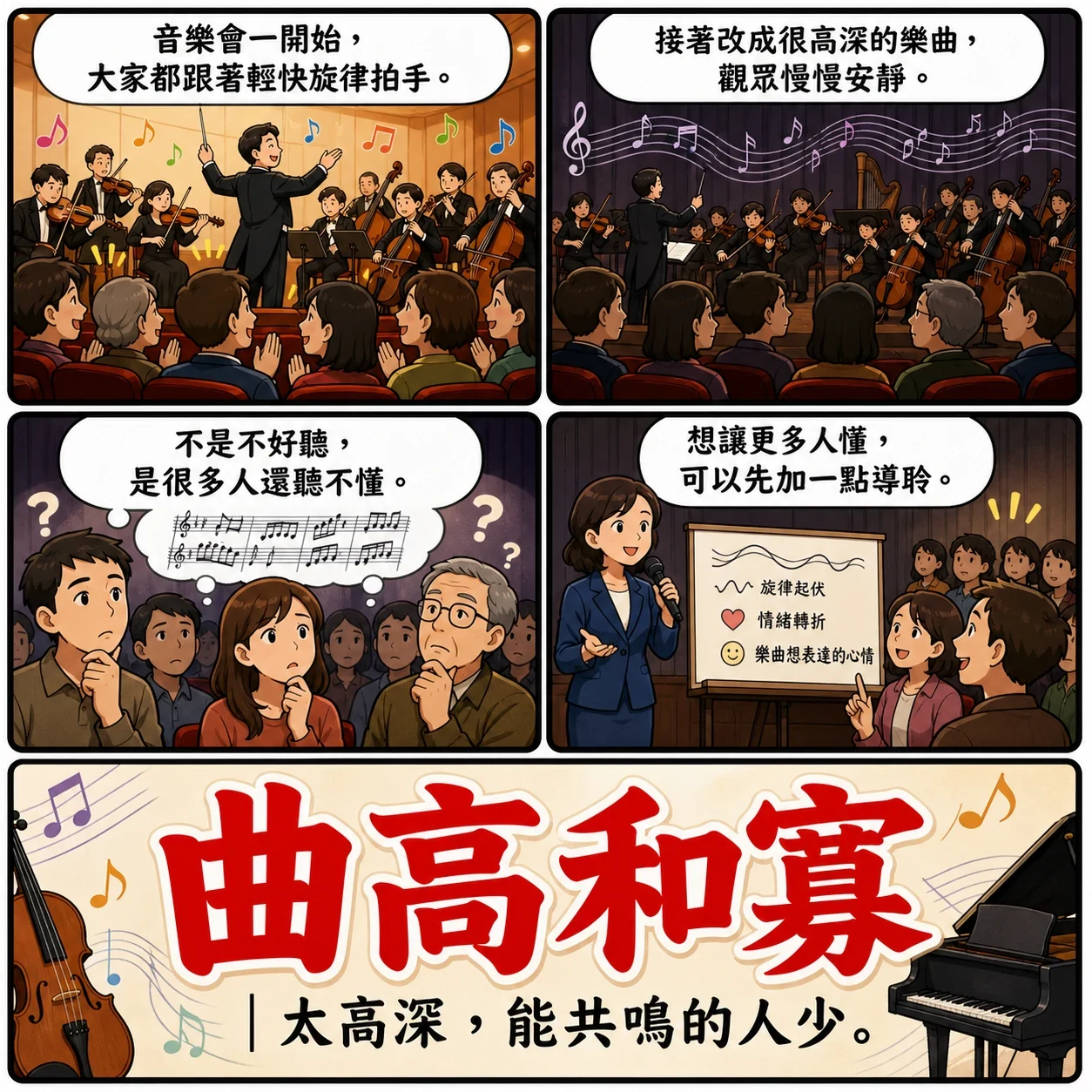 曲高和寡的 AI 生成成語漫畫