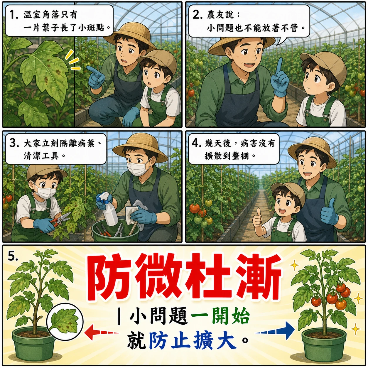 防微杜漸的 AI 生成成語漫畫