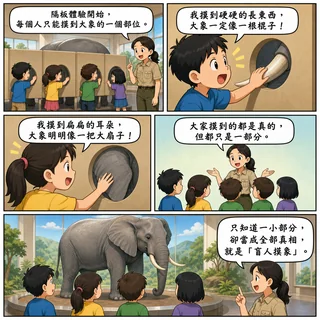 盲人摸象成語漫畫縮圖
