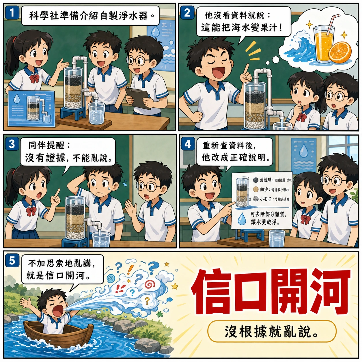信口開河的 AI 生成成語漫畫