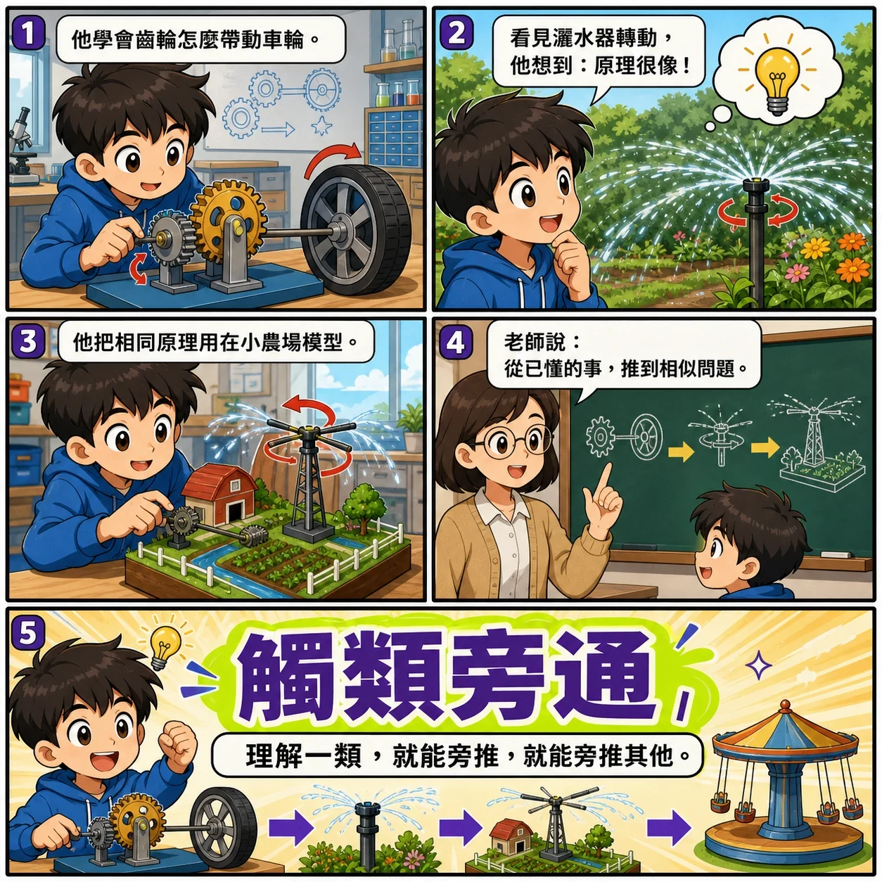 觸類旁通的 AI 生成成語漫畫
