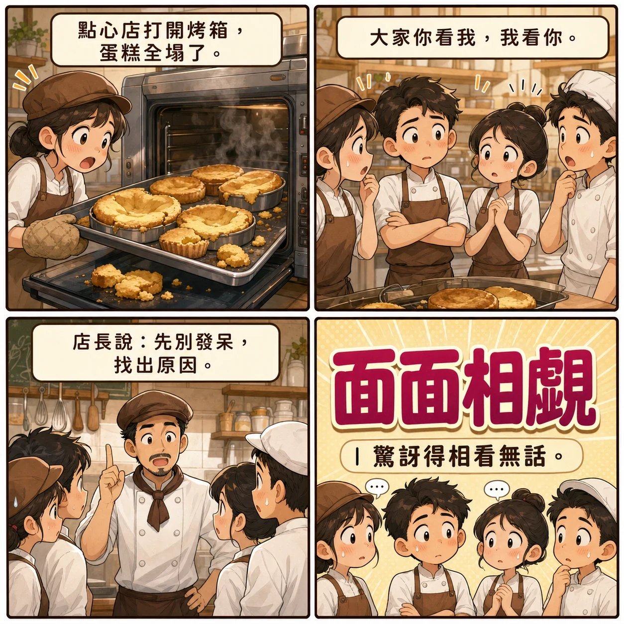 面面相覷的 AI 生成成語漫畫