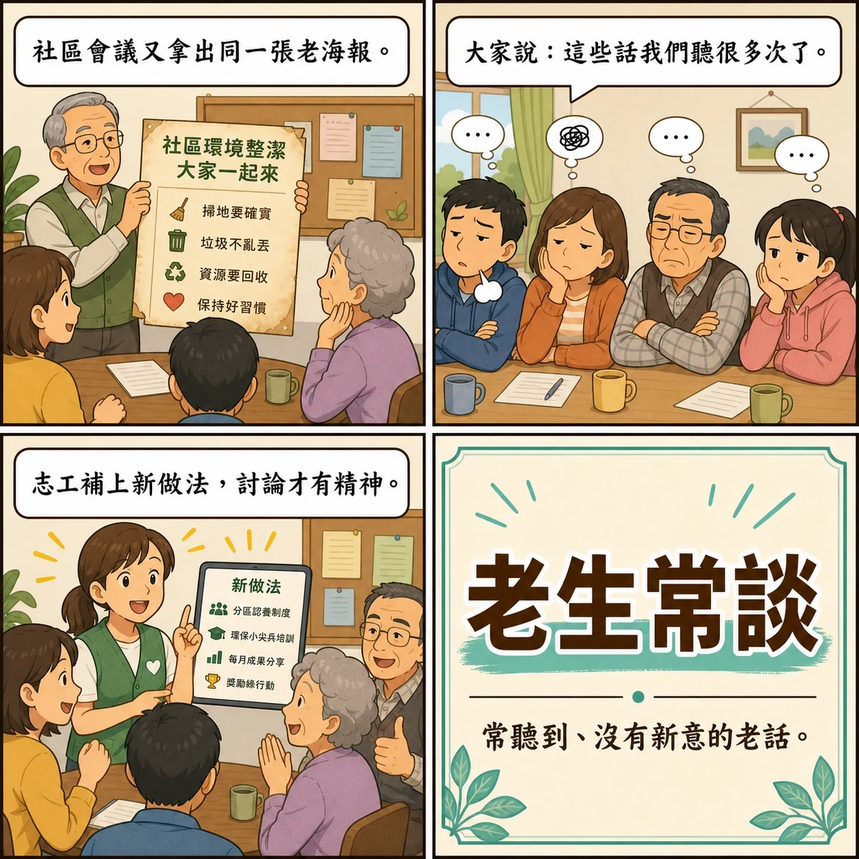 老生常談的 AI 生成成語漫畫