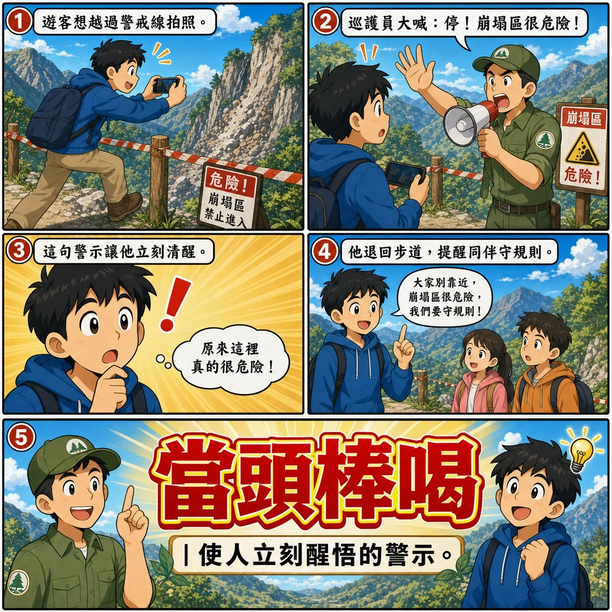 當頭棒喝的 AI 生成成語漫畫