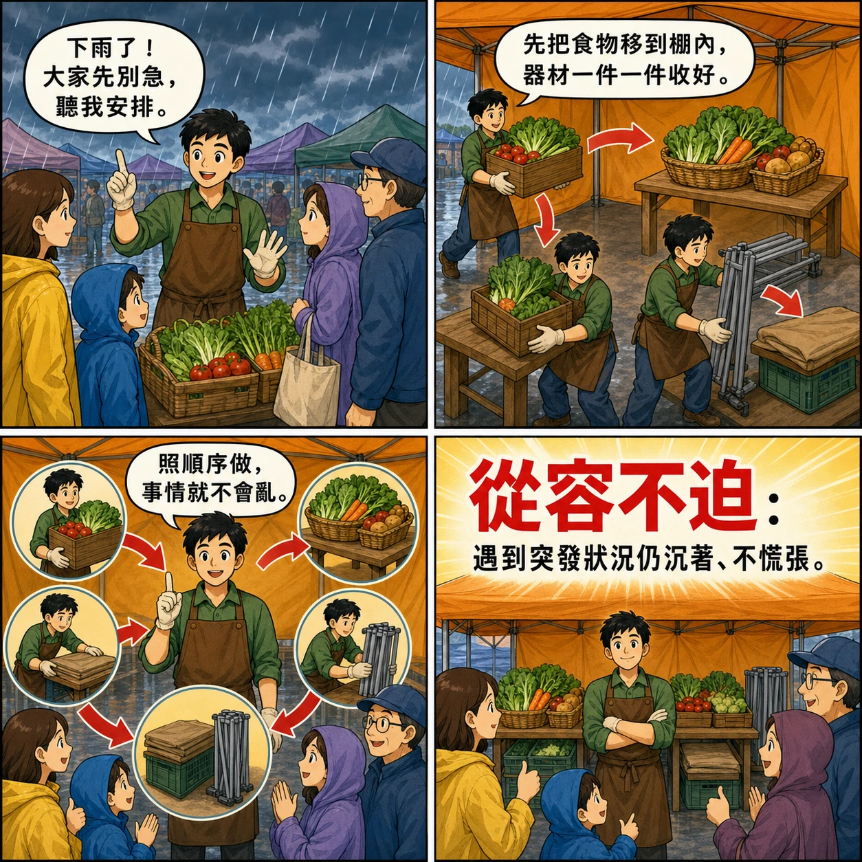 從容不迫的 AI 生成成語漫畫
