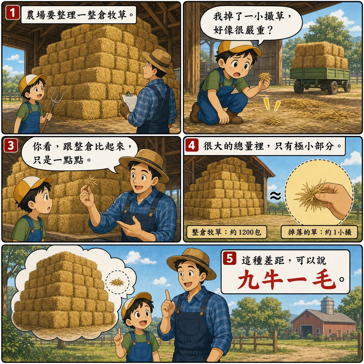 九牛一毛的 AI 生成成語漫畫