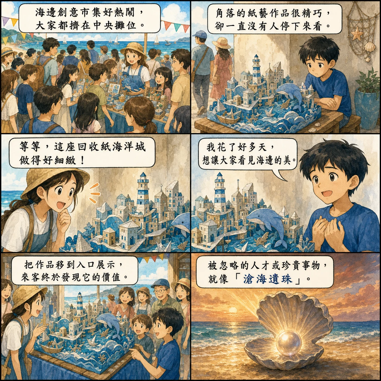 滄海遺珠的 AI 生成成語漫畫