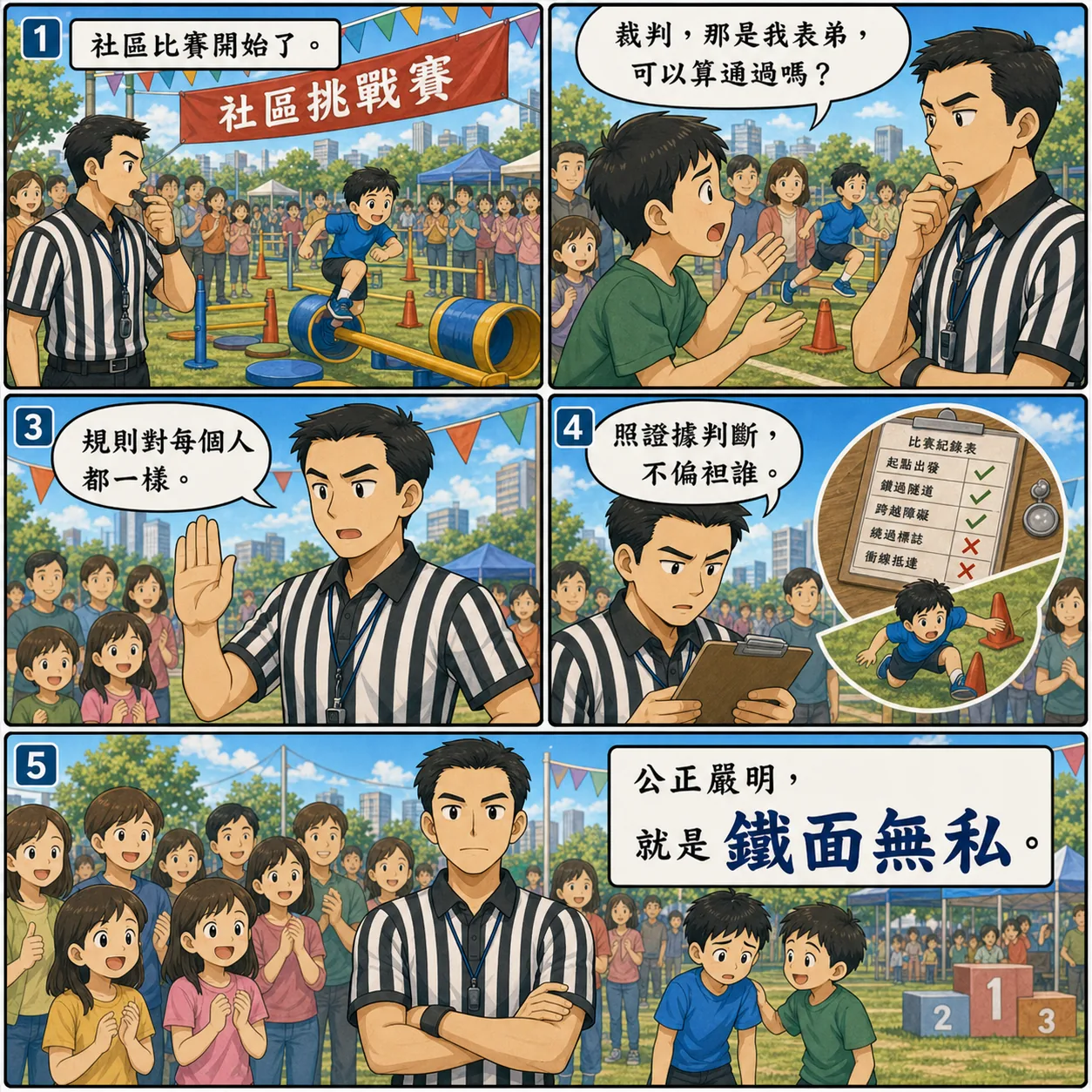 鐵面無私的 AI 生成成語漫畫