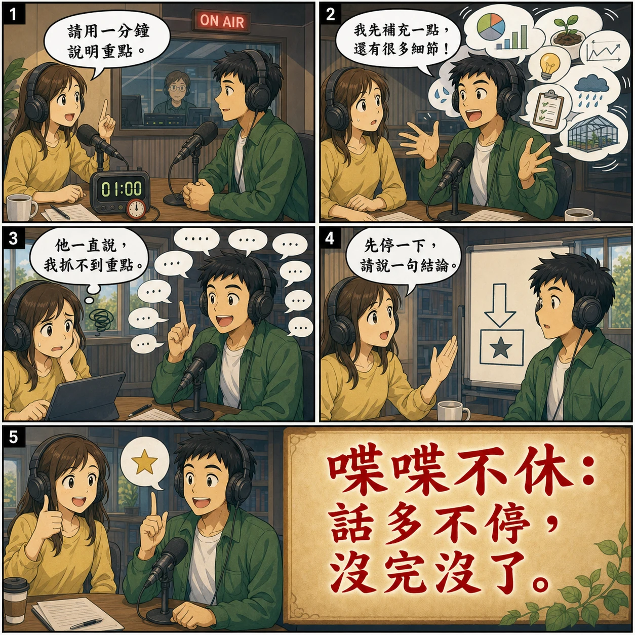 喋喋不休的 AI 生成成語漫畫