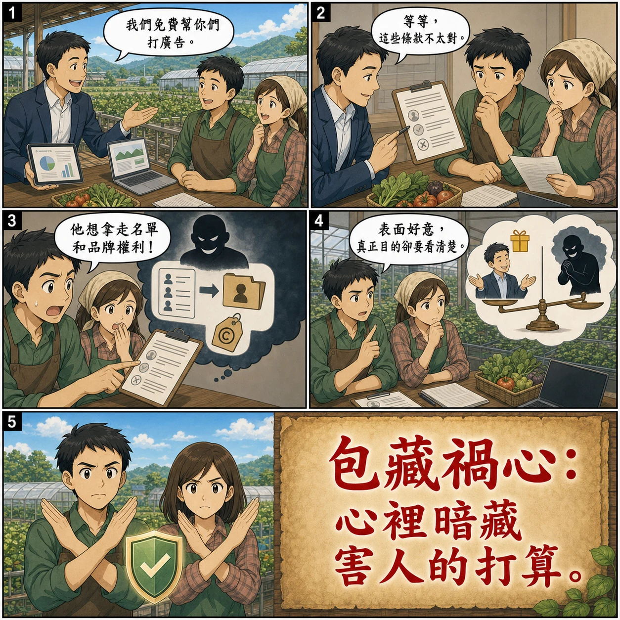 包藏禍心的 AI 生成成語漫畫