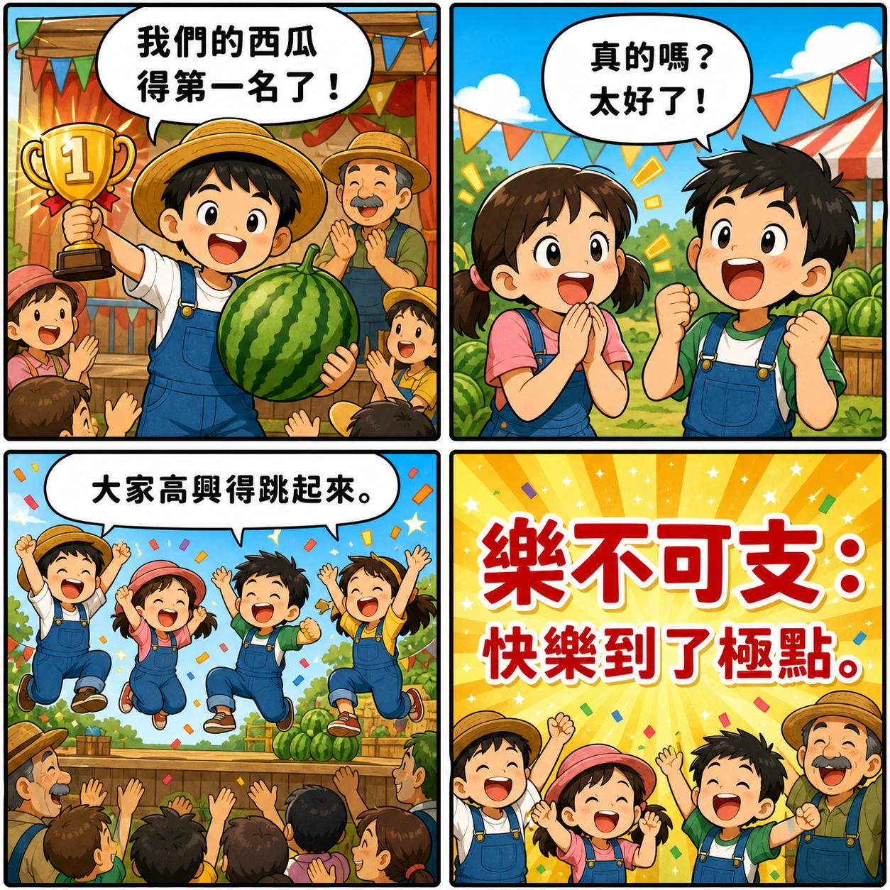 樂不可支的 AI 生成成語漫畫