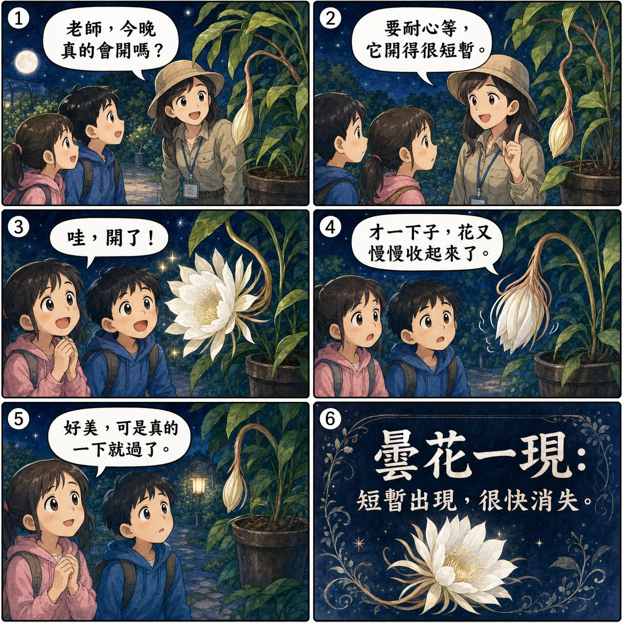 曇花一現的 AI 生成成語漫畫