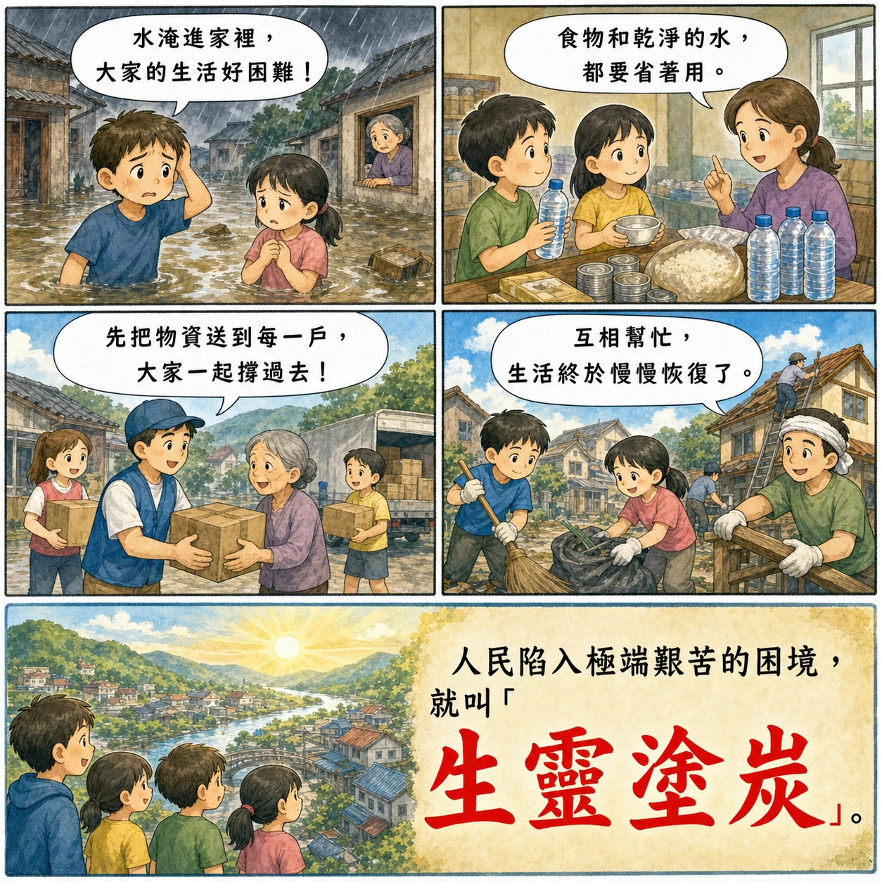 生靈塗炭的 AI 生成成語漫畫