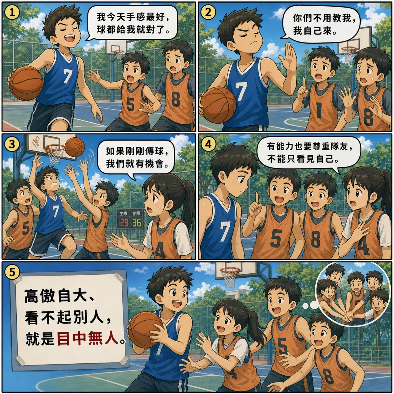 目中無人的 AI 生成成語漫畫