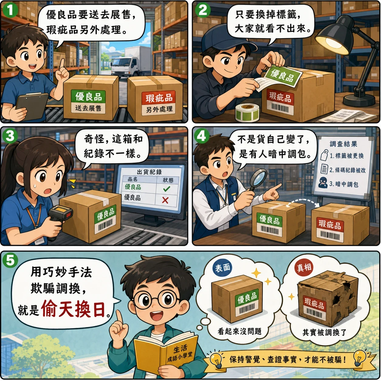 偷天換日的 AI 生成成語漫畫