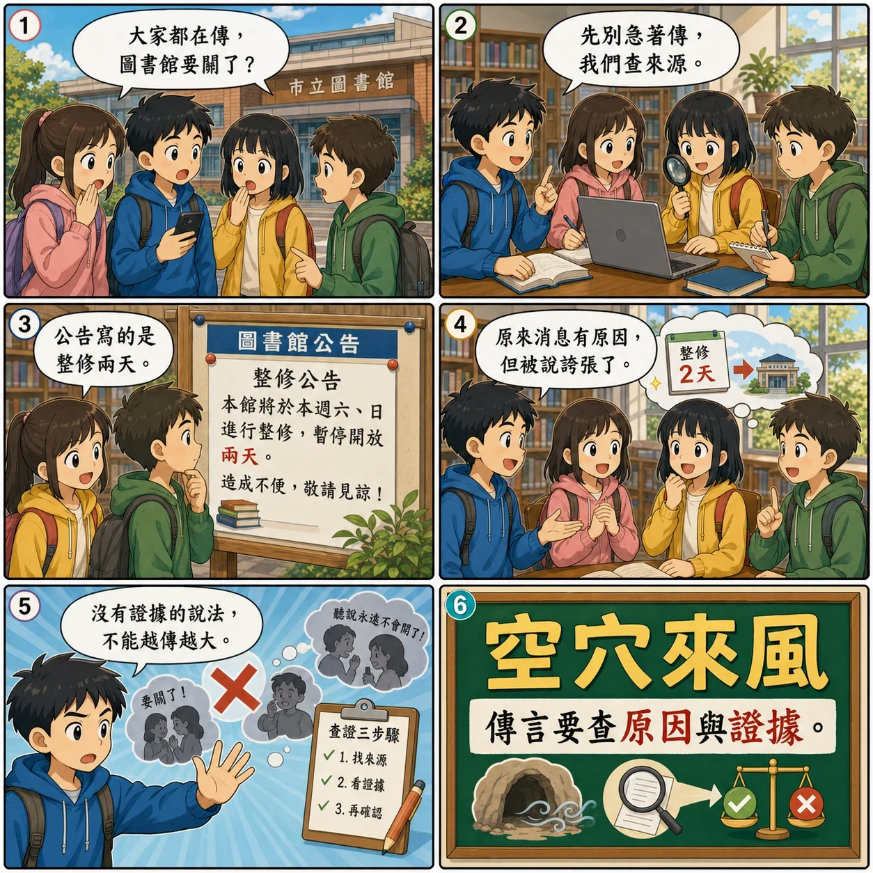 空穴來風的 AI 生成成語漫畫