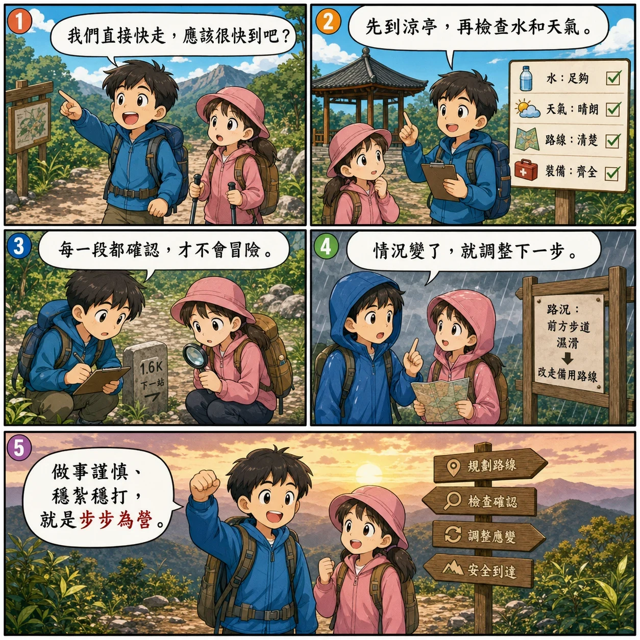 步步為營的 AI 生成成語漫畫