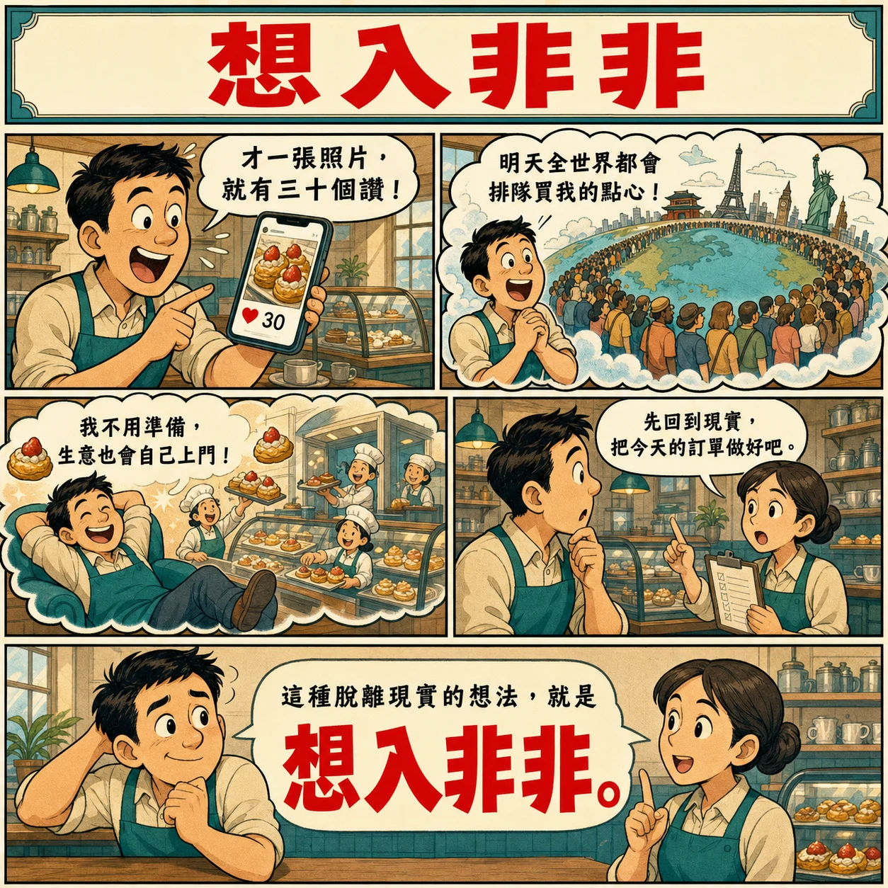 想入非非的 AI 生成成語漫畫