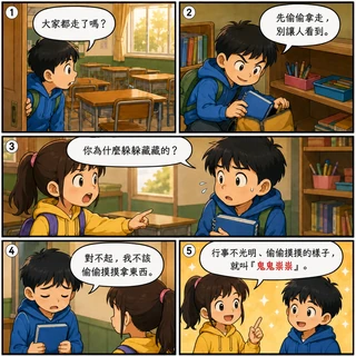 鬼鬼祟祟成語漫畫縮圖