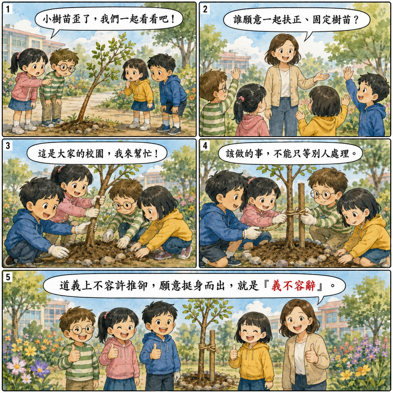 義不容辭的 AI 生成成語漫畫